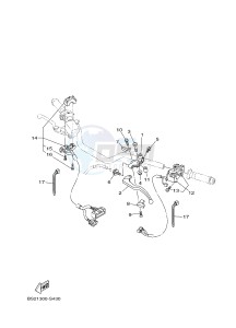 MTN850 MTN-850D MT-09 SP (B6C1) drawing HANDLE SWITCH & LEVER