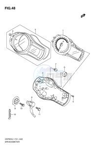 GSF650 (E21) Bandit drawing SPEEDOMETER (GSF650SAL1 E21)