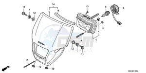 CRF250X9 Australia - (U) drawing HEADLIGHT