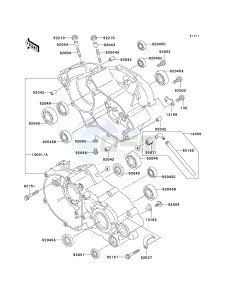 KX 100 A [KX100 MONSTER ENERGY] (A6F - A9FA) D6F drawing CRANKCASE