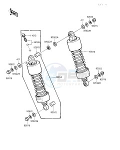 VN 750 A [VULCAN 750] (A2-A5) [VULCAN 750] drawing SUSPENSION_SHOCK ABSORBER