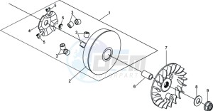 CITYCOM 300 EFI drawing CLUTCH / V BELT