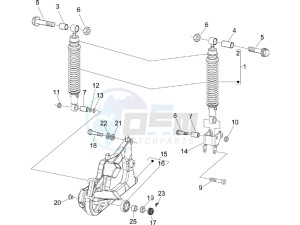 X9 250 Evolution drawing Rear suspension - Shock absorbers