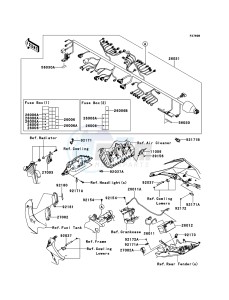 NINJA_ZX-10R ZX1000JDF FR XX (EU ME A(FRICA) drawing Chassis Electrical Equipment