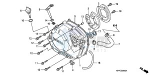 CBR125RW9 U / WH drawing RIGHT CRANKCASE COVER