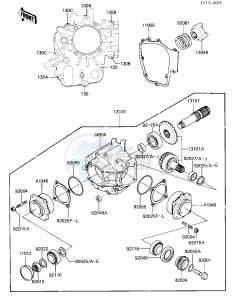 ZN 700 A [LTD SHAFT] (A1-A2) [LTD SHAFT] drawing FRONT BEVEL GEARS