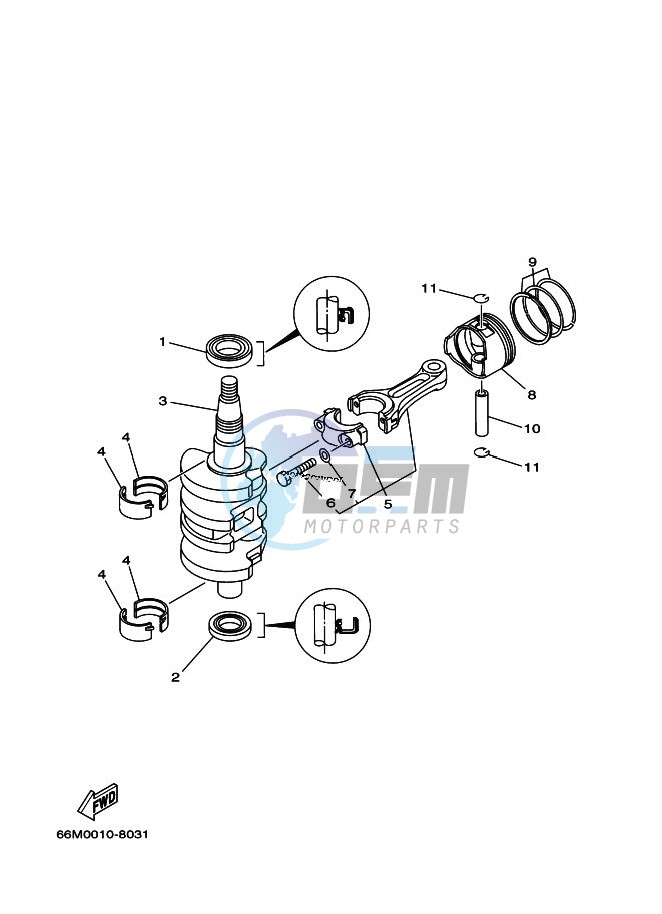 CRANKSHAFT--PISTON