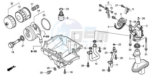 CB600FA CB600FA drawing OIL PAN/OIL PUMP