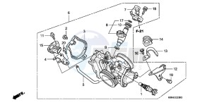 CRF250RB CRF250R ED drawing THROTTLE BODY