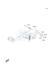 KSF 400 A [KFX400) (A1-A3) [KFX400) drawing BRAKE PEDAL