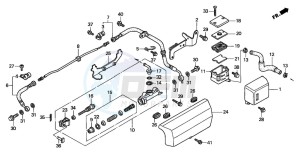 GL1500C F6C drawing REAR BRAKE MASTER CYLINDER