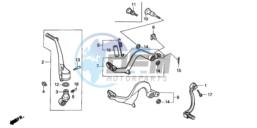 PEDAL/KICK STARTER ARM