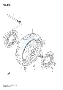 GSX650F (E3-E28) Katana drawing FRONT WHEEL (GSX650FL1 E33)