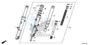 NSS125DF Forza 125 - NSS125D Europe Direct - (ED) drawing FRONT FORK