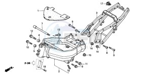 CBR900RE drawing FRAME BODY (CBR900RRY,1/RE1)