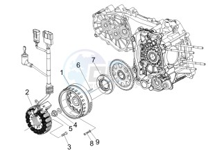 MP3 500 Tourer (USA) USA drawing Flywheel magneto