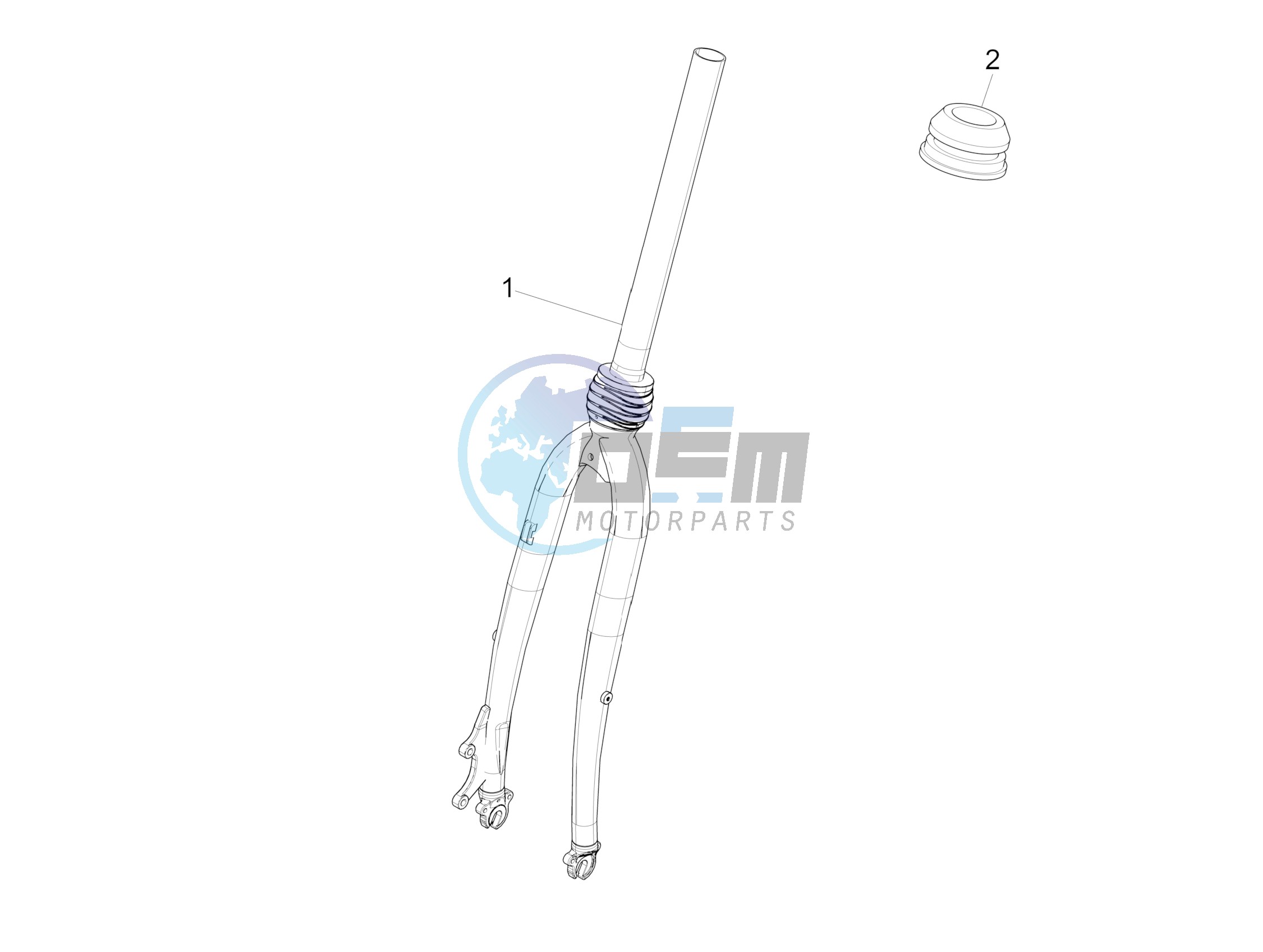 Fork/steering tube - Steering bearing unit