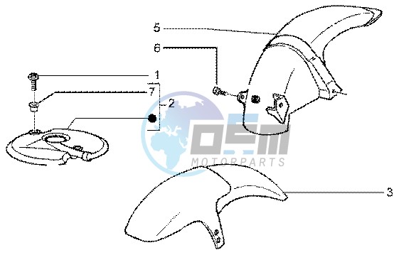 Front and rear mudguard