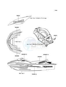 JET SKI ULTRA LX JT1500G9F EU drawing Decals