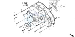 VFR800 drawing RIGHT CRANKCASE COVER