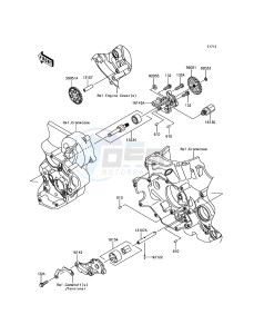 KLX450R KLX450AHF EU drawing Oil Pump