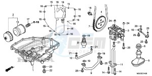 CB1100AE CB1100 ABS UK - (E) drawing OIL PAN/OIL PUMP