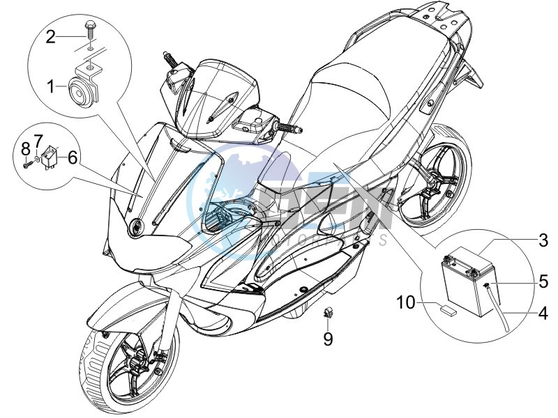 Remote control switches - Battery - Horn