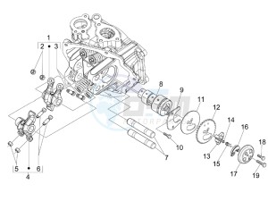 GTS 300 ie ABS Super (APAC) drawing Rocking levers support unit