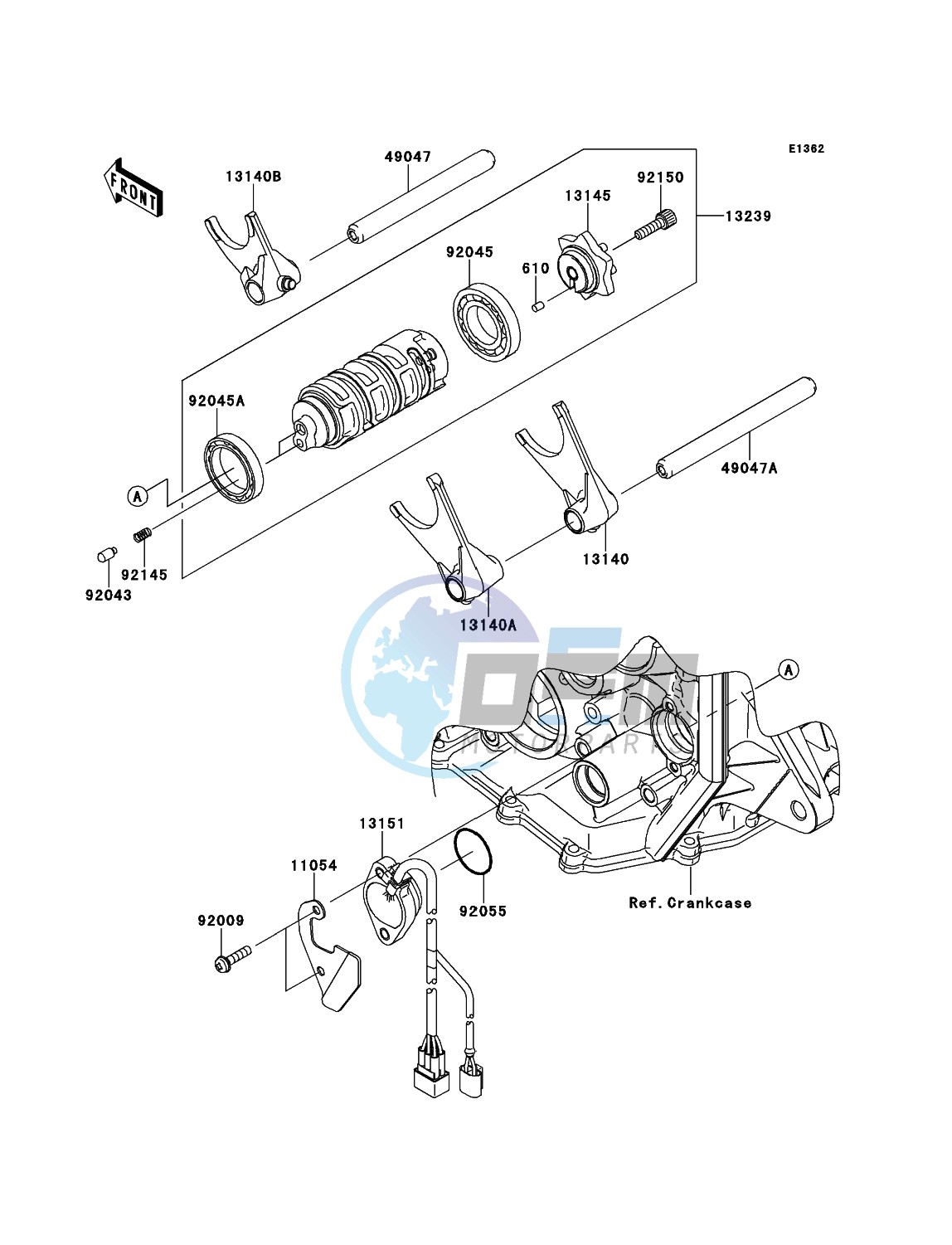 Gear Change Drum/Shift Fork(s)