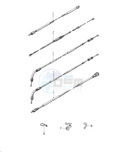 KZ 400 D (D3-D4) drawing CABLES -- 76 -77 KZ400 - D3_D4- -