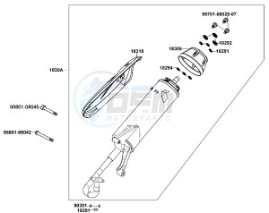 AGILITY 125cc drawing Exhaust Muffler