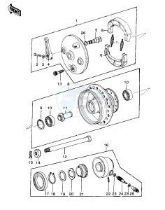 KDX 400 A [KDX400] (A1-A2) [KDX400] drawing FRONT HUB_BRAKE