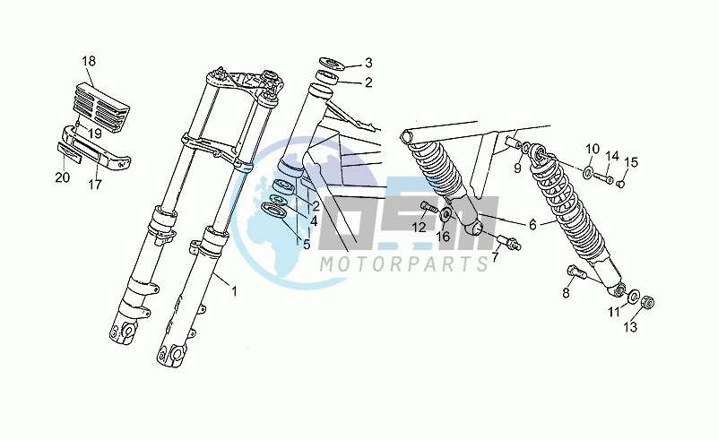 Front/rear shock absorber