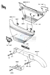 KZ 440 D [LTD BELT] (D2-D5) [LTD BELT] drawing SIDE COVERS_BELT COVER -- 81-83 D2_D3_D4_D5- -