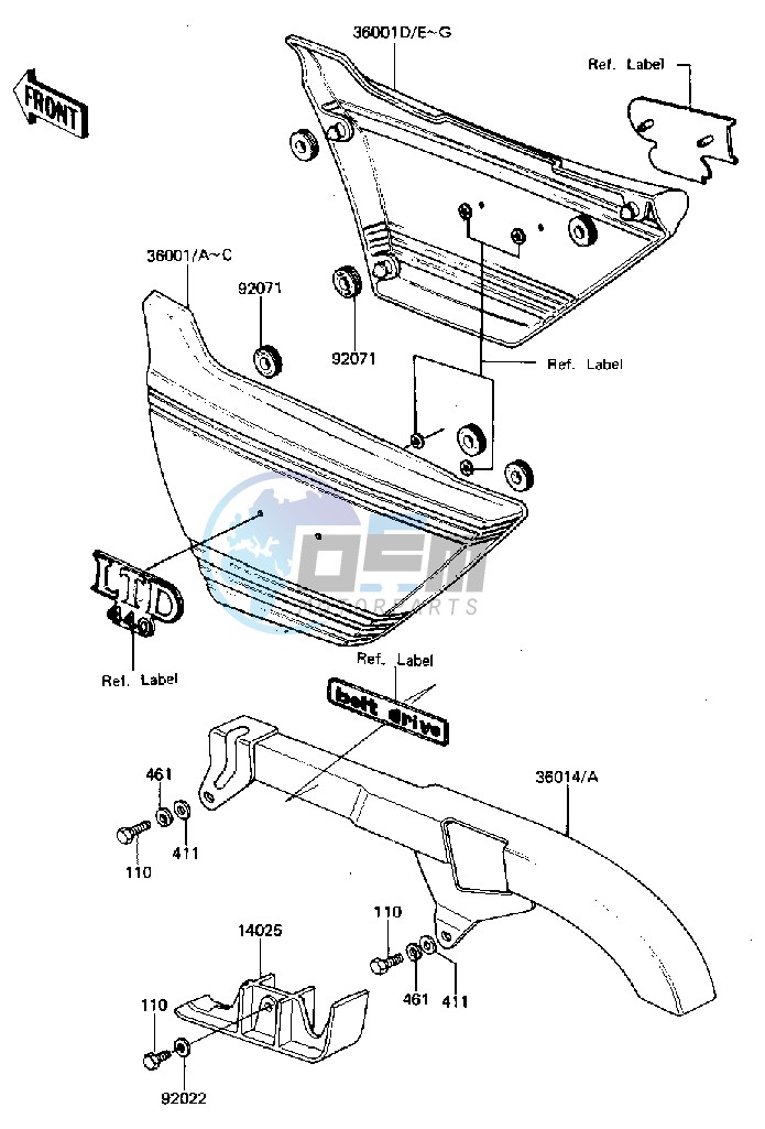 SIDE COVERS_BELT COVER -- 81-83 D2_D3_D4_D5- -