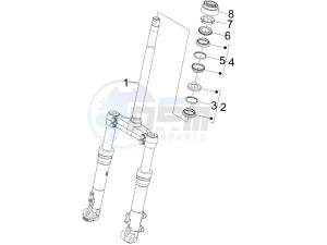 Runner 125 VX 4t e3 (UK) UK drawing Fork steering tube - Steering bearing unit