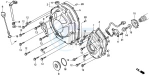 CBR900RR FIRE BLADE drawing RIGHT CRANKCASE COVER (1)