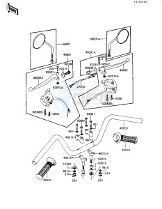 KZ 250 L [CSR BELT] (L1) [CSR BELT] drawing HANDLEBAR