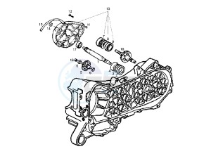 ATLANTIS 50 cc-100 cc 4T - 50 cc drawing GEAR GROUP 100CC