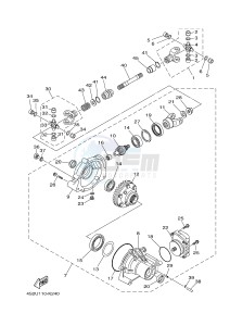 YFM450FWAD YFM450PHE GRIZZLY 450 EPS (2LC6 2LC7) drawing FRONT DIFFERENTIAL