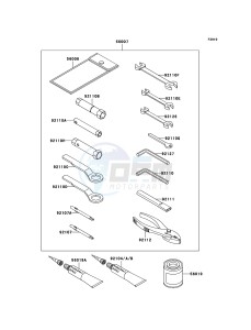 ZZR600 ZX600E6F GB XX (EU ME A(FRICA) drawing Owner's Tools