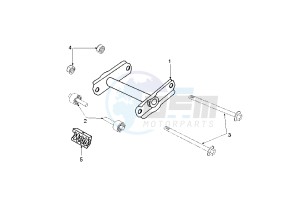 LUDIX 14 CLASSIC - 50 cc drawing SWINGING ARM