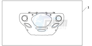 GL1800A SI - (SI) drawing CHROME FR.LOWER COWL