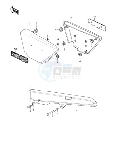 KZ 550 A (A1-A2) drawing SIDE COVERS_CHAIN COVER -- 80-81 A1_A2- -