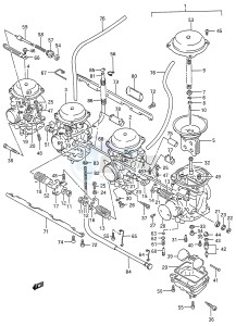 GSX600F (E28) Katana drawing CARBURETOR (MODEL K)