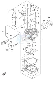 DF 9.9A drawing Carburetor Non-Remote Control