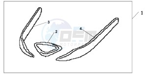 GL1800A drawing FRONT FENDER ORNA