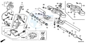 CBR1000RRE Fireblade 2ED drawing HANDLE PIPE/ TOP BRIDGE (CBR1000RRE/ RAE/ CBR1000S/ SA)