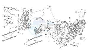 Scarabeo 125-200 e3 (eng. piaggio) drawing Crankcase