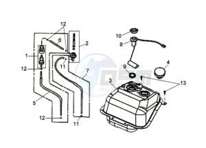 JET 4 50cc drawing FUEL TANK - FUEL CUT